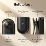 POV 4K Pro Waterproof Capture Camera, New Ultra Wide Angle Thumb Pocket Action Cam, Video Record Night Vision Waterproof with 128G Card for Motorcycle, Bike, Travel, Pet Walk (128G 4K White)