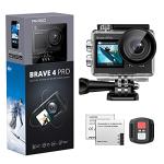 AKASO Brave 4 Pro 4K30FPS Action Camera - 131ft Underwater Camcorder Waterproof Camera with Touch Screen Advanced Electronic Image Stabilization Remote Control 5X Zoom Mini Sport Camera