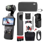 DJI Osmo Pocket 3 Gimbal Camera | 4K60 Video | 1-Inch Sensor | ActiveTrack 6.0 | Content Creation Camera for Vlogging (CP.OS.00000301.01) + 50-in-1 Action Accessory Kit + 64GB Memory Card + More