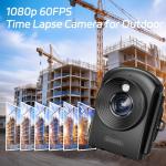 Dsoon Time Lapse Camera,1080P HD Timelapse Camera Outdoor,110° Wide Angle & 2.4" LCD Screen,180 Days Standby for Record Construction, Weather, Plant,Drawing(64GB TF Card Included)