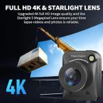 4K Time Lapse Camera Outdoor Construction Plant Weather Life, Manual Focus, IP66 Waterproof, 6 Month Battery Life, 32GB TF Card Included