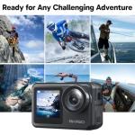 AKASO Brave 7 LE 4K30FPS 20MP WiFi Action Camera with Touch Screen EIS 2.0 Zoom Remote Control 131Feet Waterproof Underwater Camera Dual Color Screens Support External Microphone Vlog Camera