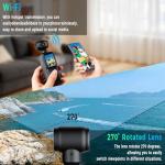 4K Body Camera with SD Card Reader, Pocket POV Camcorder, Pocket Camera ,Video & Audio vlogging Cam,4K/60FPS with 270° Rotating Lens, Strap ,EIS Stabilization for Travel,Meeting, and Daily Use (128GB)