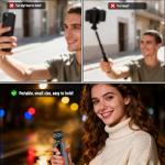 4K Body Camera with SD Card Reader, Pocket POV Camcorder, Pocket Camera ,Video & Audio vlogging Cam,4K/60FPS with 270° Rotating Lens, Strap ,EIS Stabilization for Travel,Meeting, and Daily Use (128GB)