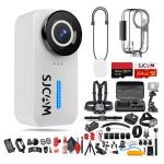 SJCAM C110 Plus Action Camera with 4K Video, Gyro Stabilization, and Audio Recording, Bundle Including: 50-in-1 Action Kit, 64GB Micro SD Card, Card Reader, Card Wallet, and USB‑C Adapter