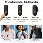 DENGWANG HD Action Camera, Motorcycle Camera, |POV Pro| Maximum 180-Minute Battery Life, 4K/1080P Magnetic Hands Free Body Cameras for Cycling, Diving, Vlogging and Pet Recording (White, 4K)