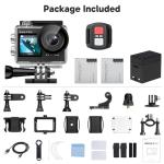 AKASO Brave 4 Pro 4K30FPS Action Camera - 131ft Underwater Camcorder Waterproof Camera with Touch Screen Advanced Electronic Image Stabilization Remote Control 5X Zoom Mini Sport Camera