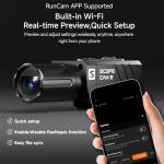 RunCam ScopeCam 2S Airsoft Action Camera, 210min Battery Life, Pre-Recording, Wi-Fi App Control, IP64 Metal Housing for Airsoft, Sports, Wildlife, Outdoor Filming (Long Range Zoom Camera (35mm))