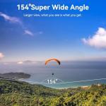 SJCAM C200 Action Camera 4K, POV Pocket Camera,Waterproof, Stabilization, Wide FOV Wearable Portable Vlogging Camera, Built-in Spkr & Mic for Vlogging, Black