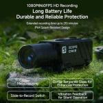 RunCam ScopeCam 2S Airsoft Action Camera, 210min Battery Life, Pre-Recording, Wi-Fi App Control, IP64 Metal Housing for Airsoft, Sports, Wildlife, Outdoor Filming (Long Range Zoom Camera (35mm))