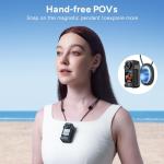 SJCAM C300 Vlogging Combo, 4K Pocket Action Camera,7Hour Power,6-Axis Stabilization,Dual-Touch Screen 154° Wide FOV Video Body Camera,Waterproof,for Vlogging YouTube Creators,Black 64G Card,Gifts