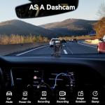 SJCAM C200 Action Camera 4K, POV Pocket Camera,Waterproof, Stabilization, Wide FOV Wearable Portable Vlogging Camera, Built-in Spkr & Mic for Vlogging, Black