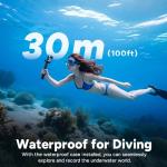 SJCAM C110 Plus Action Camera with 4K Video, Gyro Stabilization, and Audio Recording, Bundle Including: 50-in-1 Action Kit, 64GB Micro SD Card, Card Reader, Card Wallet, and USB‑C Adapter