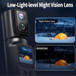 Jinpei 6K UHD Action Camera, Vlog Travel & Pet Cam with Sony Sensor, EIS Stabilization, WiFi, Up to 10 Hours Recording, Free 64GB Card, JS-11B