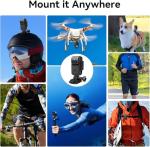 SJCAM C200 Action Camera 4K, POV Pocket Camera,Waterproof, Stabilization, Wide FOV Wearable Portable Vlogging Camera, Built-in Spkr & Mic for Vlogging, Black