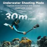 SJCAM C300 Vlogging Combo, 4K Pocket Action Camera,7Hour Power,6-Axis Stabilization,Dual-Touch Screen 154° Wide FOV Video Body Camera,Waterproof,for Vlogging YouTube Creators,Black 64G Card,Gifts