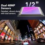 TOZO AnyVue Android Smart 360 Action Camera with 1/2" 4800W CMOS, 5.7K 360 Video, 12K 360 Photo, Intelligent Tracking Action Camera with Editing App, Built-in GPS, 4K Live Streaming, 3.0" Touchscreen