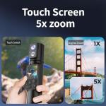 Jinpei 6K UHD Action Camera, Vlog Travel & Pet Cam with Sony Sensor, EIS Stabilization, WiFi, Up to 10 Hours Recording, Free 64GB Card, JS-11B