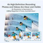 MGSTN Mini 120° 4k Camera for Recording, HD 1080p/4k Mini POV Pro Body Camera, Wearable Adventure Action Body Cam with Audio Video, Thumb Sports Cameras, for Vlogging Cycling Diving (Black, 4K)