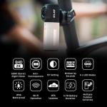 LKT Bike Camera with Tail Light – 2K HDR Cycling Dash Cam, 6 Flash Modes, STARVIS Sensor, 64GB Card Included, Front & Rear Mount, IP66 Waterproof, 7H Battery, Real-Time Monitoring & App Control