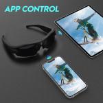 JJPOBYL Sport Camera with WiFi, Camera Sunglasses for Outdoor Sports & Vloging, Supports iOS & Android (No Memory Card Included)