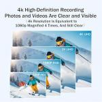 MGSTN Mini 120° 4k Camera for Recording, POV Pro Body Cam, HD 1080p/4k Mini Wearable Body Adventure Action Cameras with Audio Video, for Vlogging Cycling Diving (White, 4K)