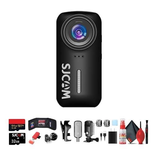 SJCAM C110 Plus Action Camera with 4K Video, Gyro Stabilization, and Audio Recording, Bundle Including: 64GB Micro SD Card, Card Reader, Card Wallet, and USB‑C Adapter