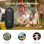 MGSTN Mini 120° 4k Camera for Recording, HD 1080p/4k Mini POV Pro Body Camera, Wearable Adventure Action Body Cam with Audio Video, Thumb Sports Cameras, for Vlogging Cycling Diving (Black, 4K)