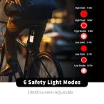 LKT Bike Camera with Tail Light – 2K HDR Cycling Dash Cam, 6 Flash Modes, STARVIS Sensor, 64GB Card Included, Front & Rear Mount, IP66 Waterproof, 7H Battery, Real-Time Monitoring & App Control