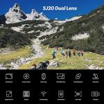 SJCAM SJ20 Dual Lens Action Camera with Dual Screens, 6-Axis Stabilization, and Night Vision, Bundle Including: 64GB Micro SD Card, 50-in-1 Action Kit, Card Reader, Card Wallet, and USB-C Adapter
