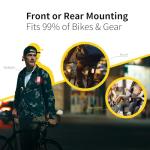 LKT Bike Camera with Tail Light – 2K HDR Cycling Dash Cam, 6 Flash Modes, STARVIS Sensor, 64GB Card Included, Front & Rear Mount, IP66 Waterproof, 7H Battery, Real-Time Monitoring & App Control