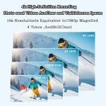 POV Camera, Waterproof Capture Camera, 4K Thumb Action Cameras, 4k MINI Action Cam, 170° Wide Angle, for Cycling, Pet Walking and Outdoors Activities (White,32g)