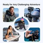 SVBONY SVGo3 4K60FPS Action Camera Combo with Quick Release Mount, Underwater Camera Built-in Waterproof, Long-Lasting 300Mins&EIS, with 128G Card WiFi Remote Control for Sports, Vlog