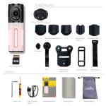 LKT Bike Camera with Tail Light – 2K HDR Cycling Dash Cam, 6 Flash Modes, STARVIS Sensor, 64GB Card Included, Front & Rear Mount, IP66 Waterproof, 7H Battery, Real-Time Monitoring & App Control