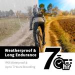 LKT Bike Camera with Tail Light – 2K HDR Cycling Dash Cam, 6 Flash Modes, STARVIS Sensor, 64GB Card Included, Front & Rear Mount, IP66 Waterproof, 7H Battery, Real-Time Monitoring & App Control