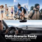 SJCAM C110Plus Magnetic Combo, 4K POV Pocket Action Camera,170° FOV Video, 6-Axis Stabilization,Mini Body Camera, Waterproof, Wearable cam for travel sport,Built-in Mic for Vlogging,Helmet Mount,Black