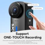 SJCAM C110Plus Magnetic Combo, 4K POV Pocket Action Camera,170° FOV Video, 6-Axis Stabilization,Mini Body Camera, Waterproof, Wearable cam for travel sport,Built-in Mic for Vlogging,Helmet Mount,Black