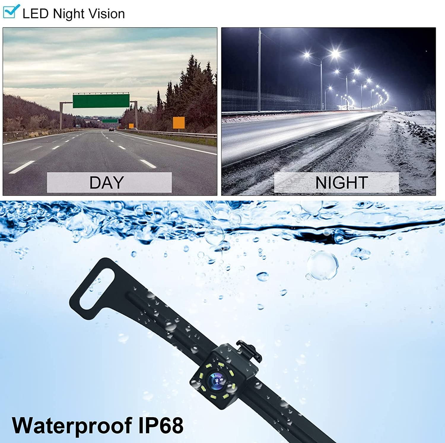 B-Qtech Wireless Backup Camera with LCD Monitor