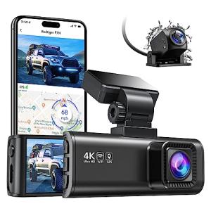 REDTIGER 4K/2.5K Dual Dash Cam with Wi-Fi