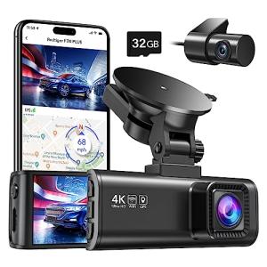 REDTIGER 4K/2.5K Dual Dash Cam with Wi-Fi
