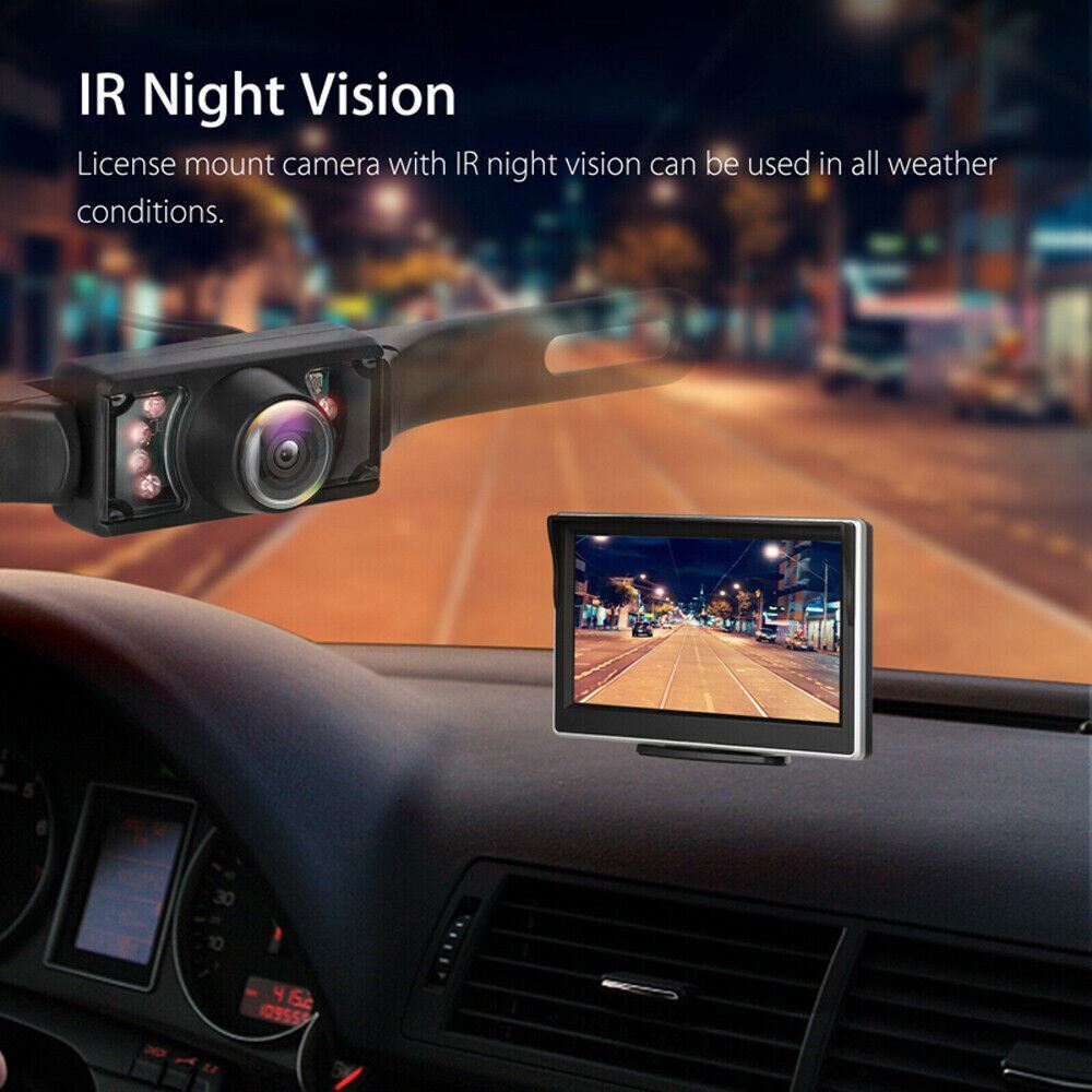 Wireless Backup Camera with 5" Night Vision Monitor
