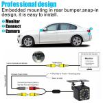 170° HD Waterproof Rear View Backup Camera