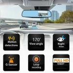 1080P HD Dual Dash Cam Car DVR Front Rear Camera