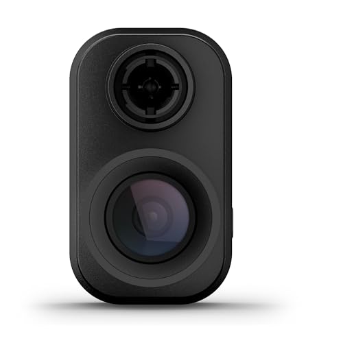 Garmin 010-02504-00 Dash Cam Mini 2, Tiny Size, 1080p and 140-degree FOV, Monitor Your Vehicle While Away w/ New Connected Features, Voice Control, Black
