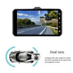Dual Lens Touch Screen 1080P Dash Cam+Front/Rear Camera