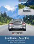 Otovoda 2.5K+1080P Dash Cam with Rear Camera
