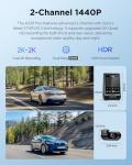 VIOFO A229 Plus Dash Cam Front and Rear, Dual STARVIS 2 Sensors, 2 Channel HDR, 1440P+1440P Voice Control Car Dash Camera, 5GHz Wi-Fi, Support 512GB Max, Voice Control, Ultra-Precise GPS