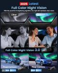 OMBAR T1 4K 3 Channel Dash Cam, STARVIS 2 IMX678 Sensors, Free 128GB Card, 2025 New Full Color HDR Night Vision, 4K+1080P+1080P Triple Car Camera,5G WiFi, 24H Parking Mode, Support 512GB Max