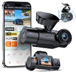 Vantrue N4S 3 Channel Front Inside Rear Dash Cam, 2.7K+1440P+1440P WiFi Dash Camera w/PlatePix™, STARVIS 2 x HDR x IR Night Vision, Voice Control, GPS, 24/7 Parking Mode, LTE Support, Support 1TB Max