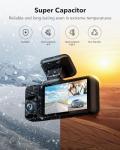 REDTIGER F17 4K 3 Channel Dash Cam, 5GHz WiFi Built-in GPS with 64GB Card, 2160P+1080P+1080P Front and Rear Inside, Triple Car Camera with 3 Inch Screen, IR Night Vision, G Sensor, WDR, Parking Mode